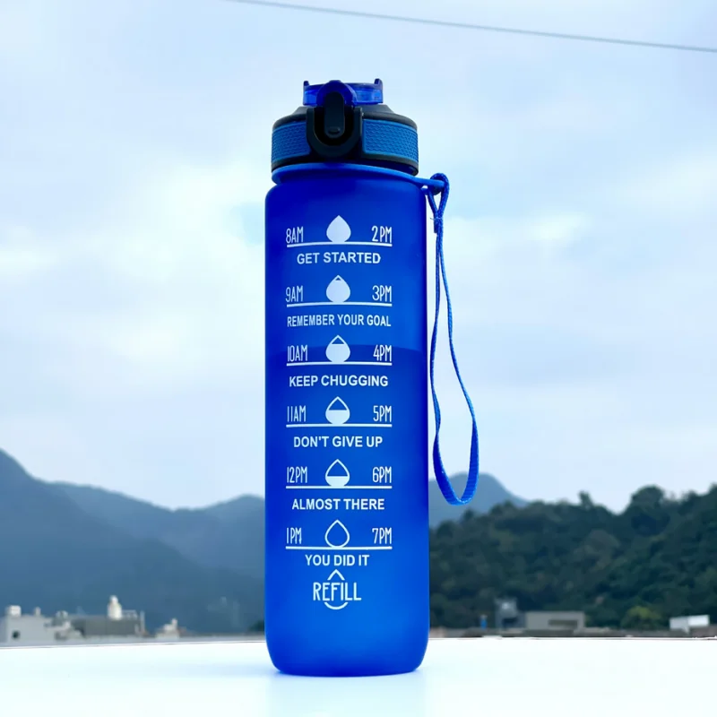 Gradient Sports Water Bottle with Time Marker and Straw Leakproof - 19