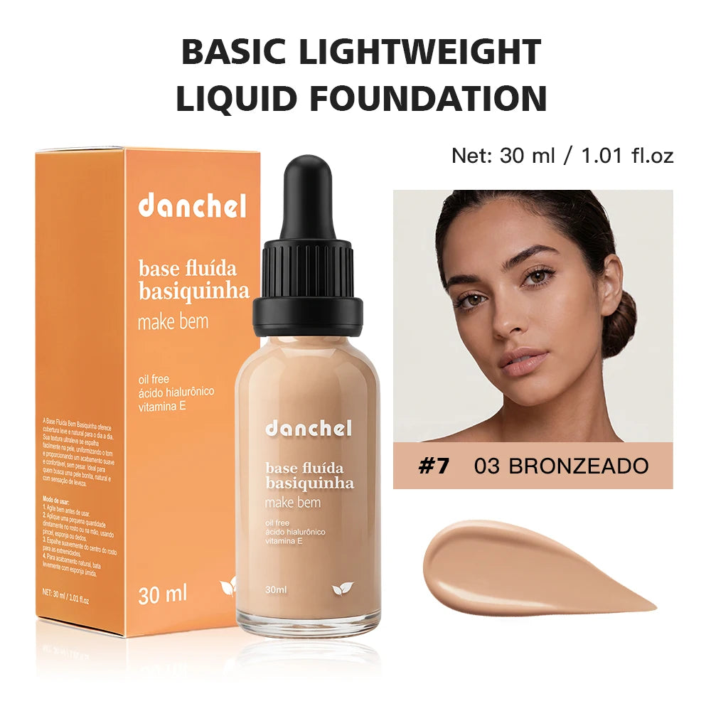 Danchel Lightweight Liquid Foundation Matte Soft Makeup