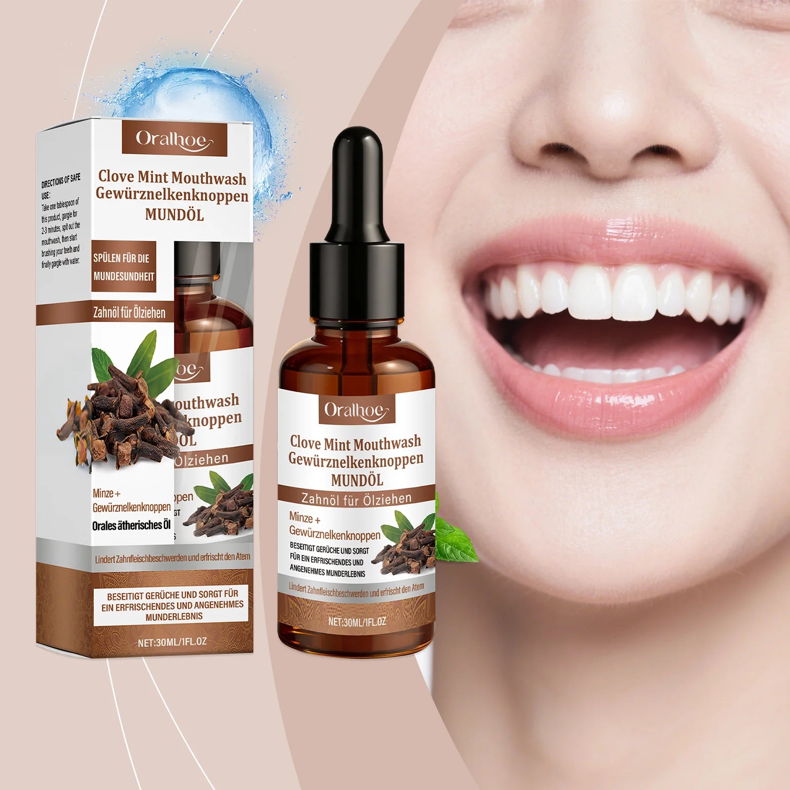 Clove Mint Mouthwash Liquid Toothpaste for Fresh Breath Oral Care - 11