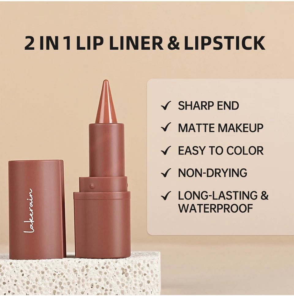 Gradient Lip Liner Lipstick Waterproof Matte Makeup - 9