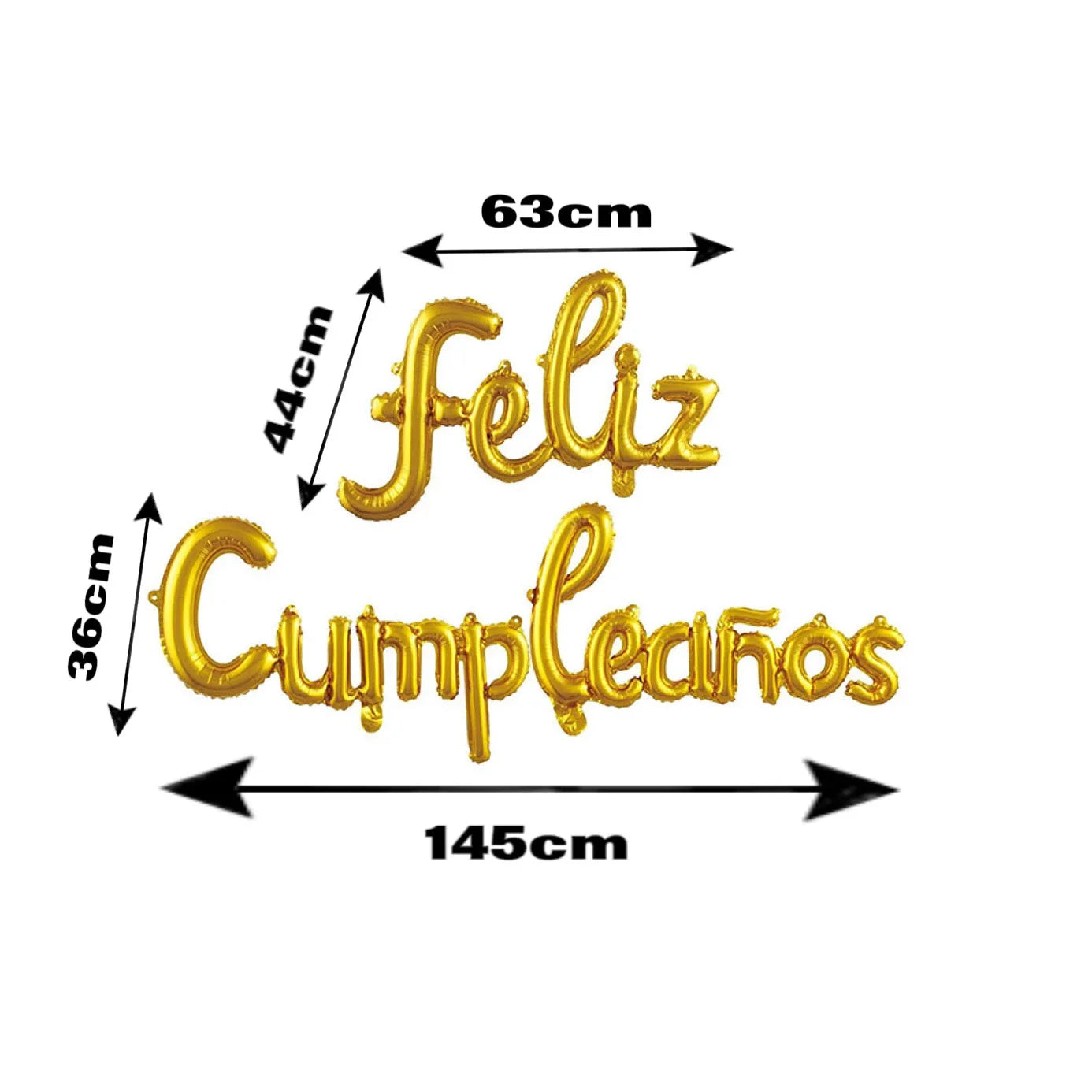 16 Inch Spanish Happy Birthday Foil Balloon Set Party Decoration