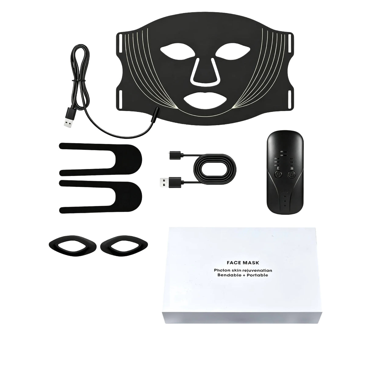 LED Face Mask 7 Colors Silicone Facial Beauty Mask Skin Care Device