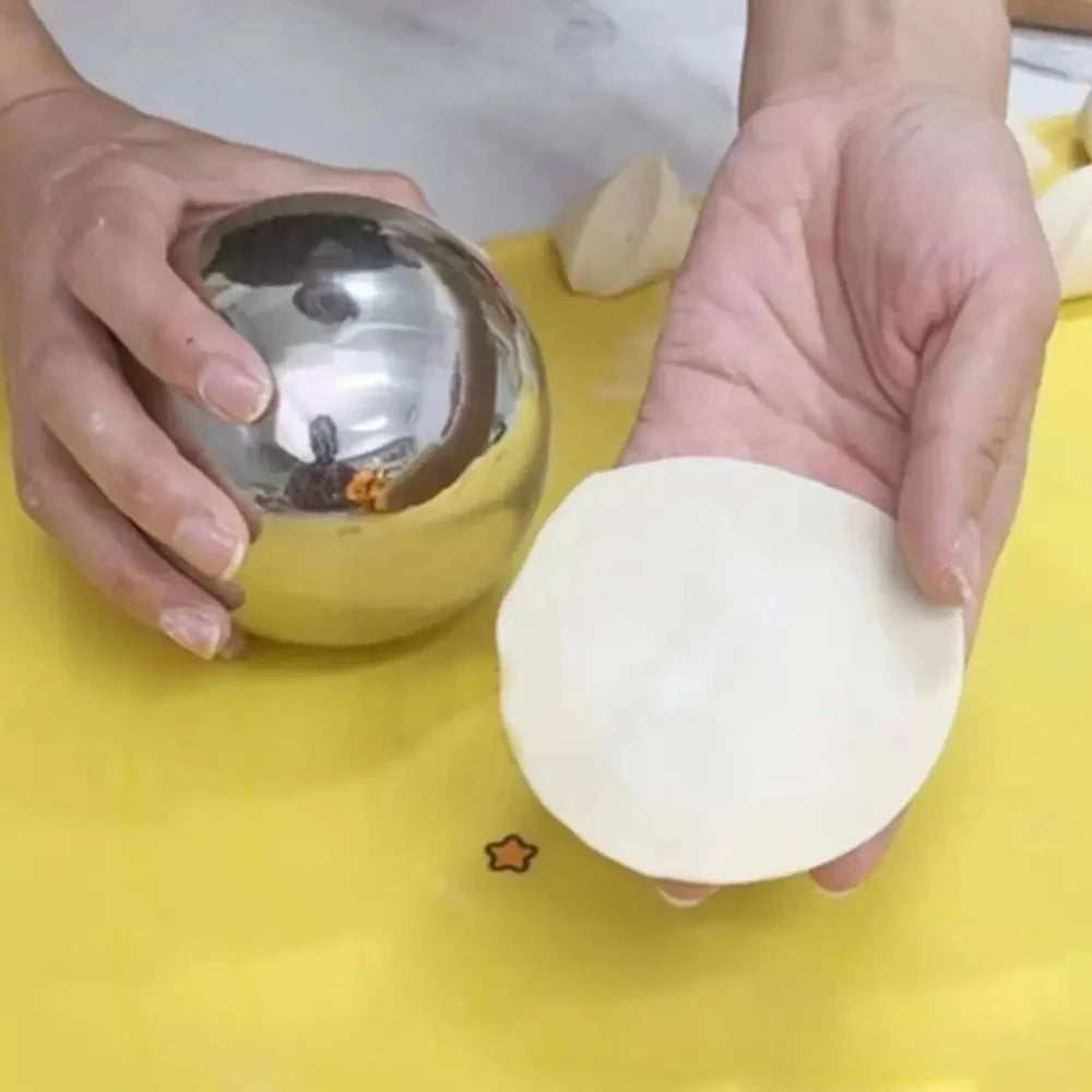 Stainless Steel Dough Roller Ball Dumpling Skin Maker Baking Tool - 11