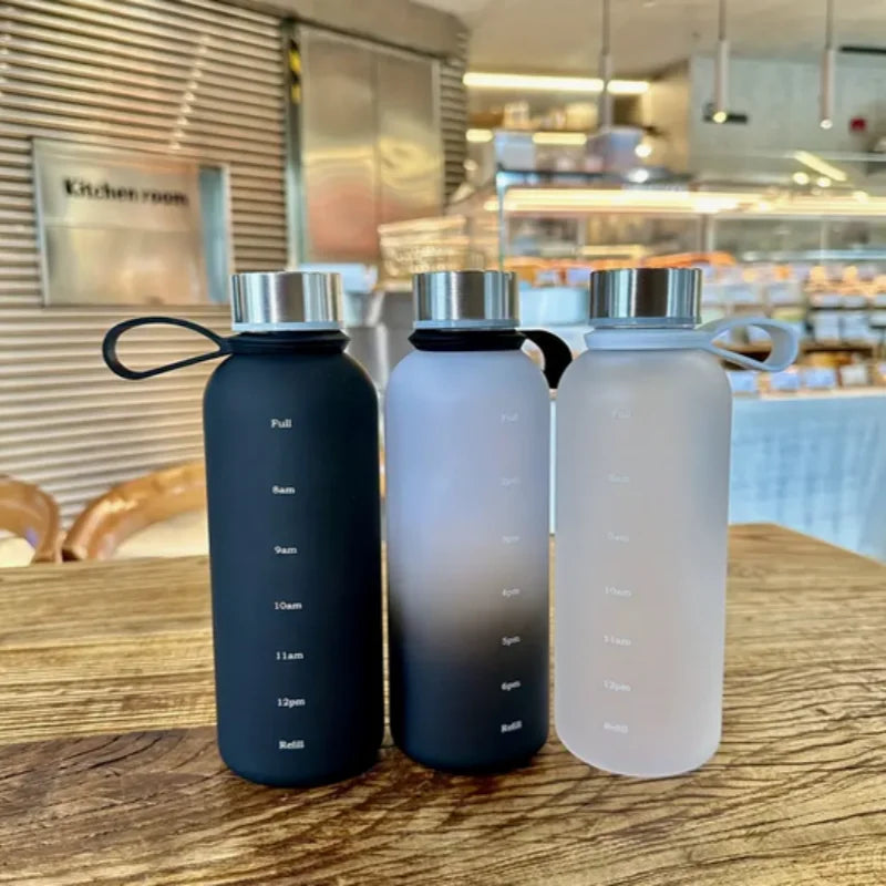 550ml Gradient Water Bottle Portable Sports Cup with Time Marker - 3