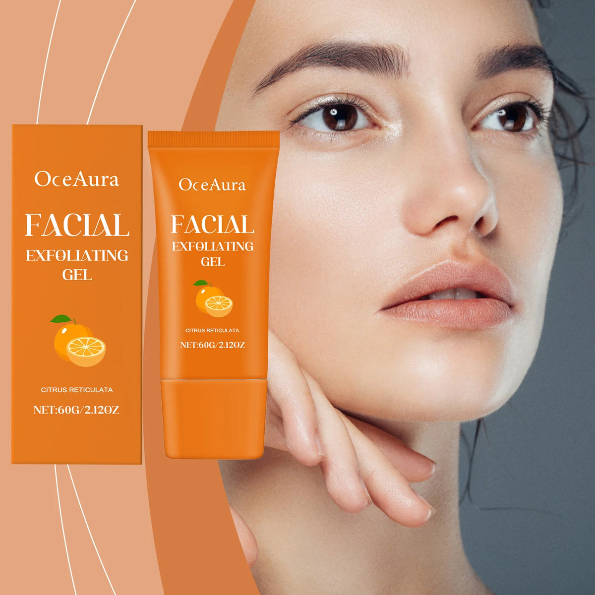 Orange Exfoliating Gel Facial Cleanser & Brightening Scrub