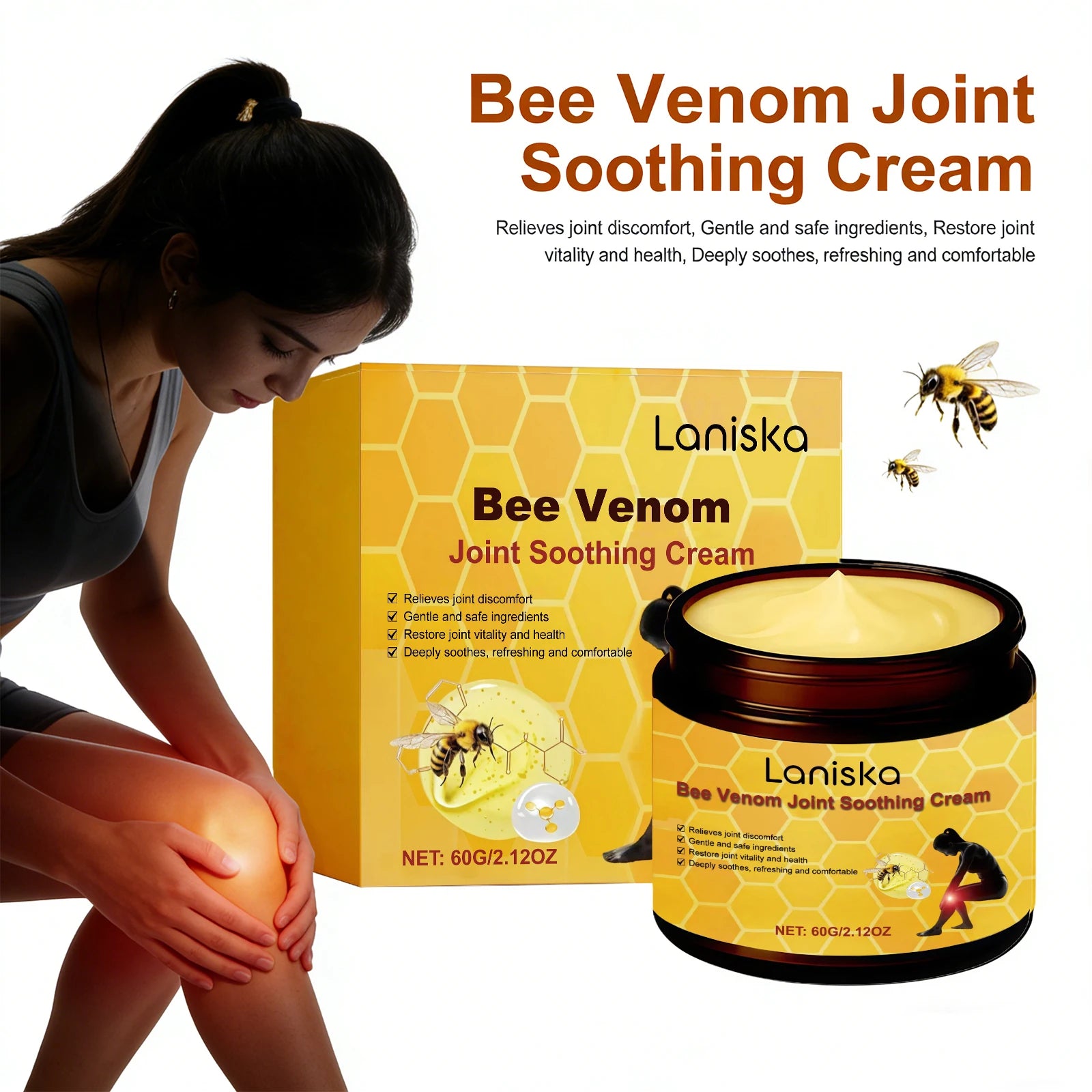 Bee Venom Joint Soothing Cream Body Care Massage Cream - 4