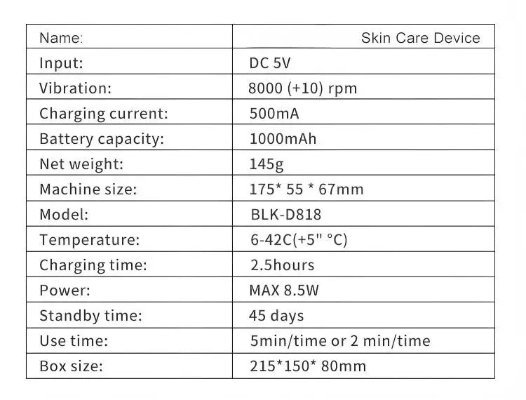 Microcurrent Facial Massager LED Light Therapy Skin Tightening Tool