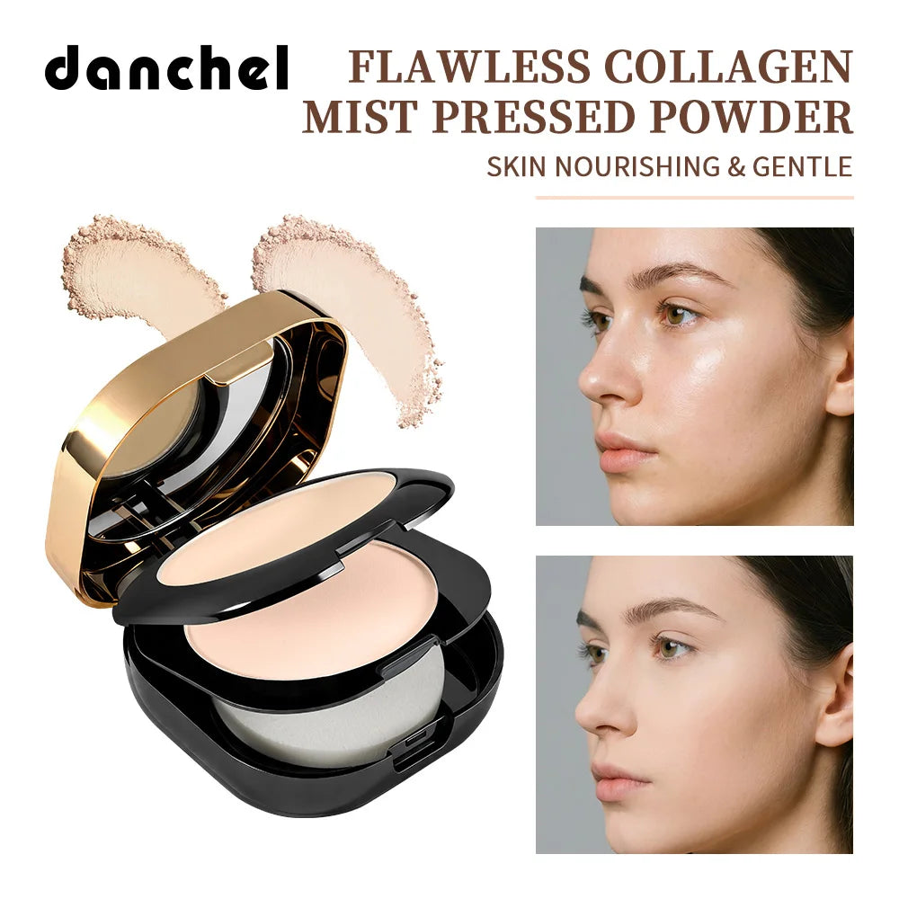 Double Layer Pressed Powder Oil Control Matte Setting Powder Makeup