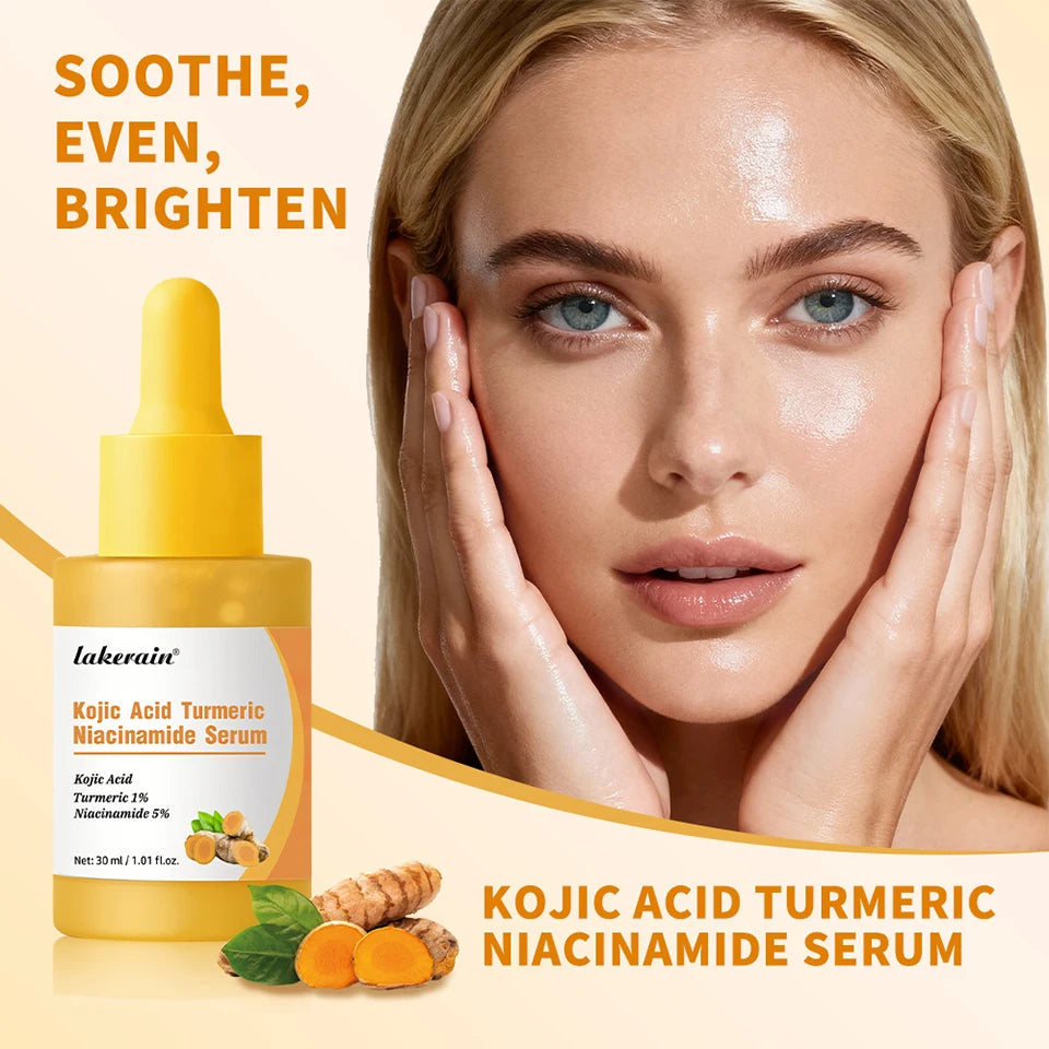 Kojic Acid Turmeric Niacinamide Glow Serum Brightening Facial Care