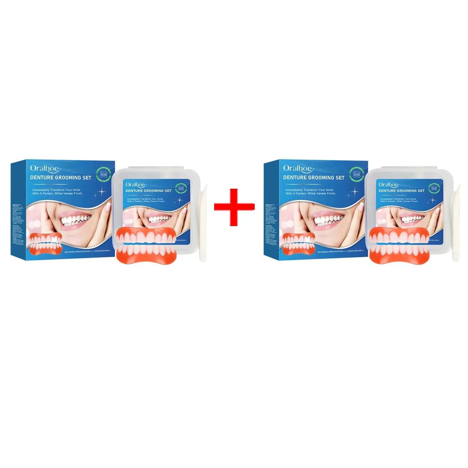 Silicone Dentures Full Set False Teeth Veneers - 22