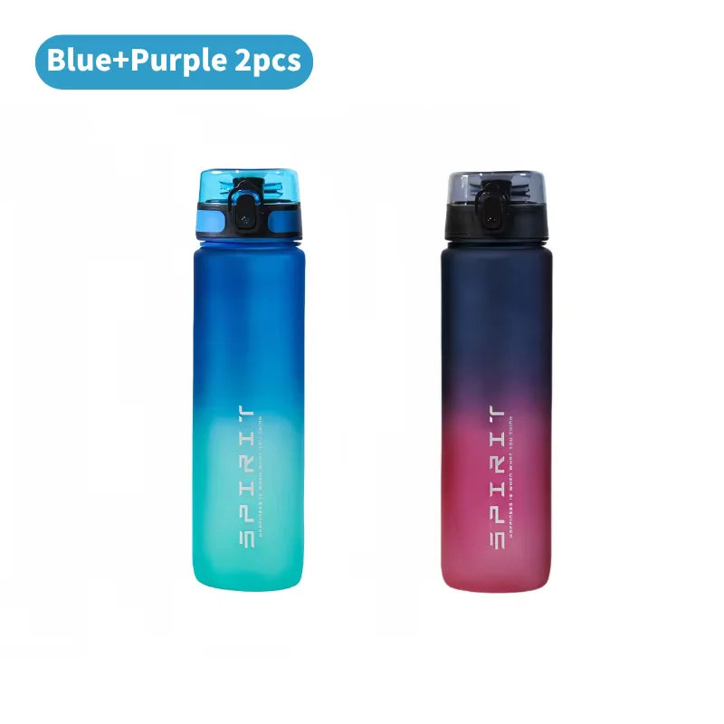 Leak Proof Sports Water Bottle Portable Gym Fitness Jug 500ml 1000ml
