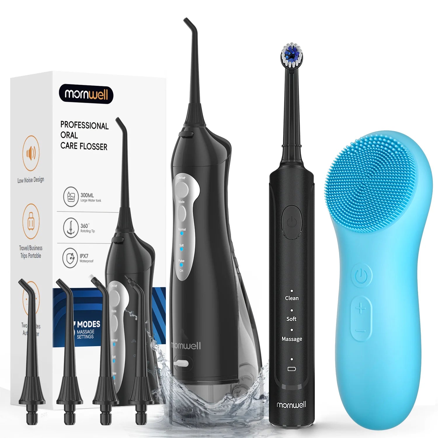 3 in 1 Oral Clean Kit Water Flosser Electric Toothbrush - 1