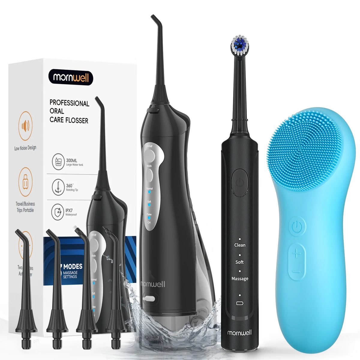 3 in 1 Oral Clean Kit Water Flosser Electric Toothbrush