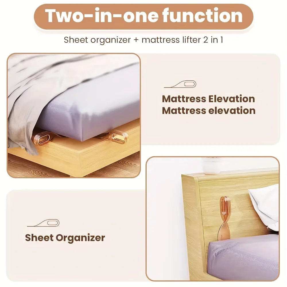 4PCS Mattress Lifter Tool Bed Sheet Tucker and Changing Helper - 2