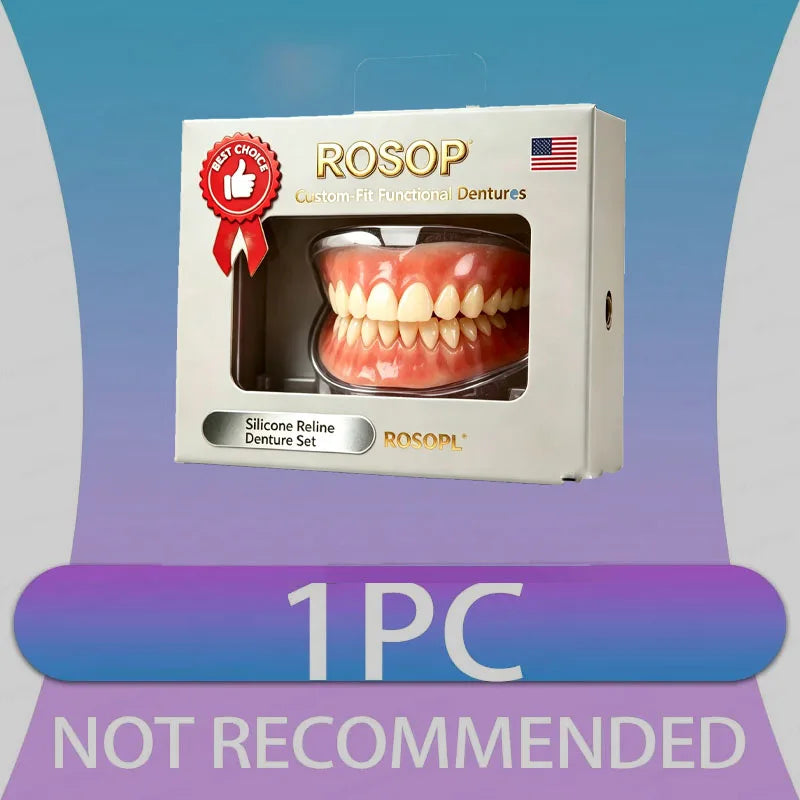 Silicone Denture Kit Upper and Lower Fake Teeth Set