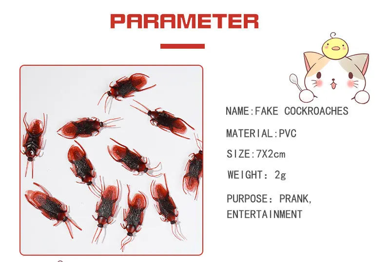 50pcs Realistic Fake Bug Prank Set Halloween Party Decor Props
