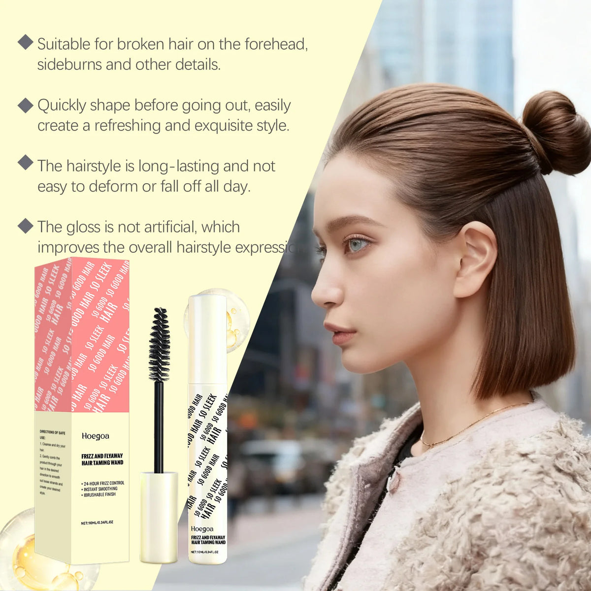 Anti-Frizz Hair Taming Wand Flyaway Smoothing Stick