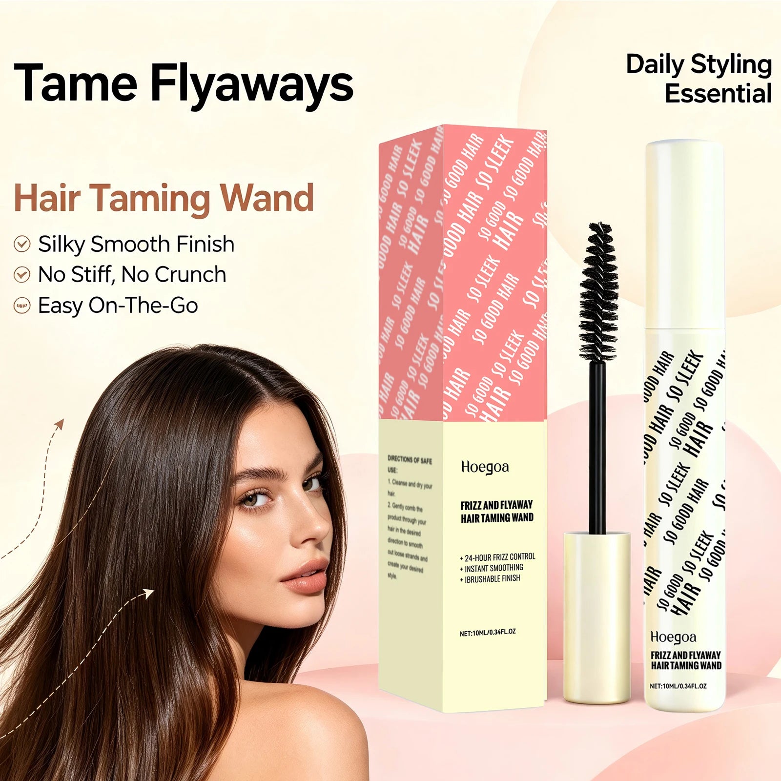 Anti-Frizz Hair Taming Wand Flyaway Smoothing Stick - 1