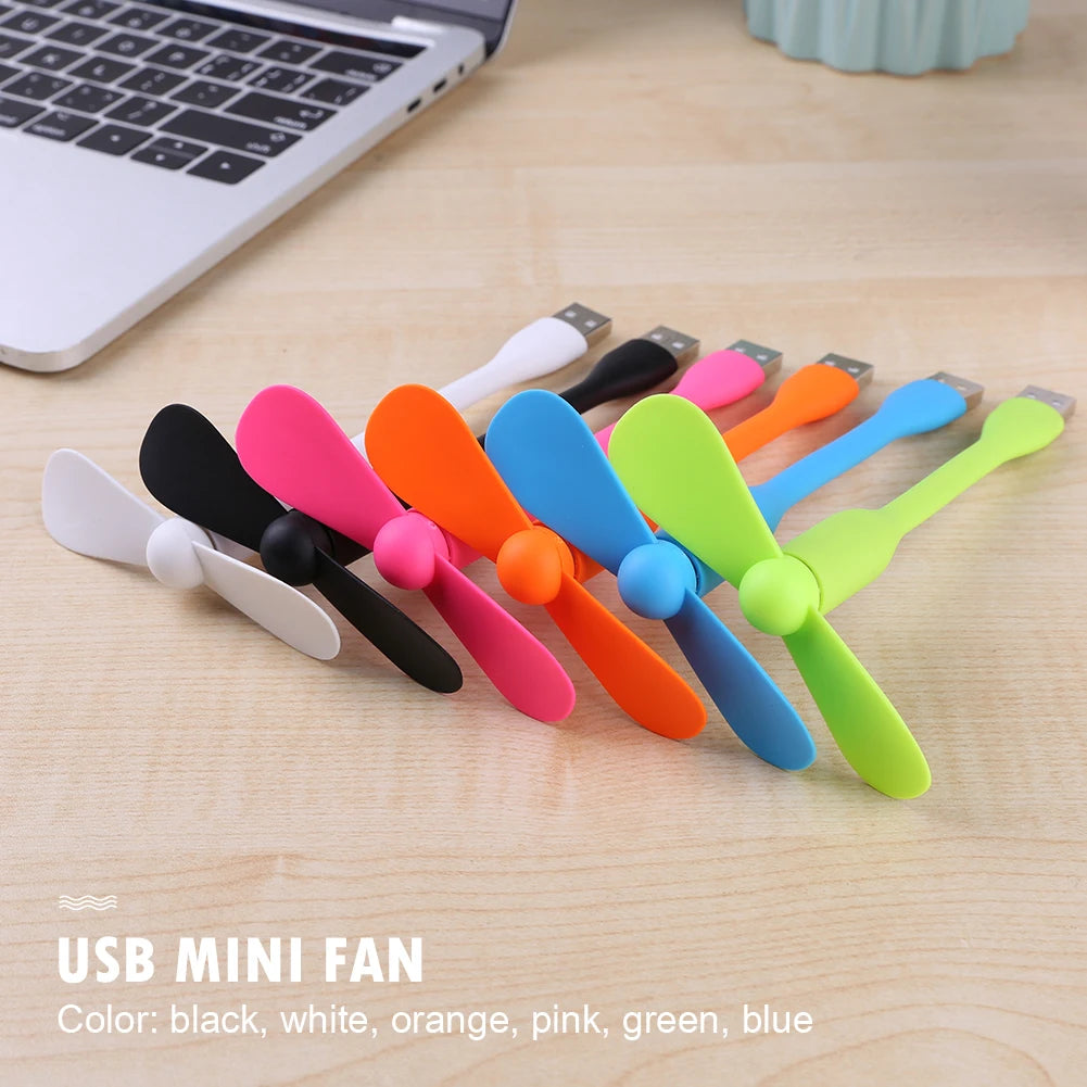 Portable Mini USB Fan Flexible Cooling Gadget for Laptop and Power Bank