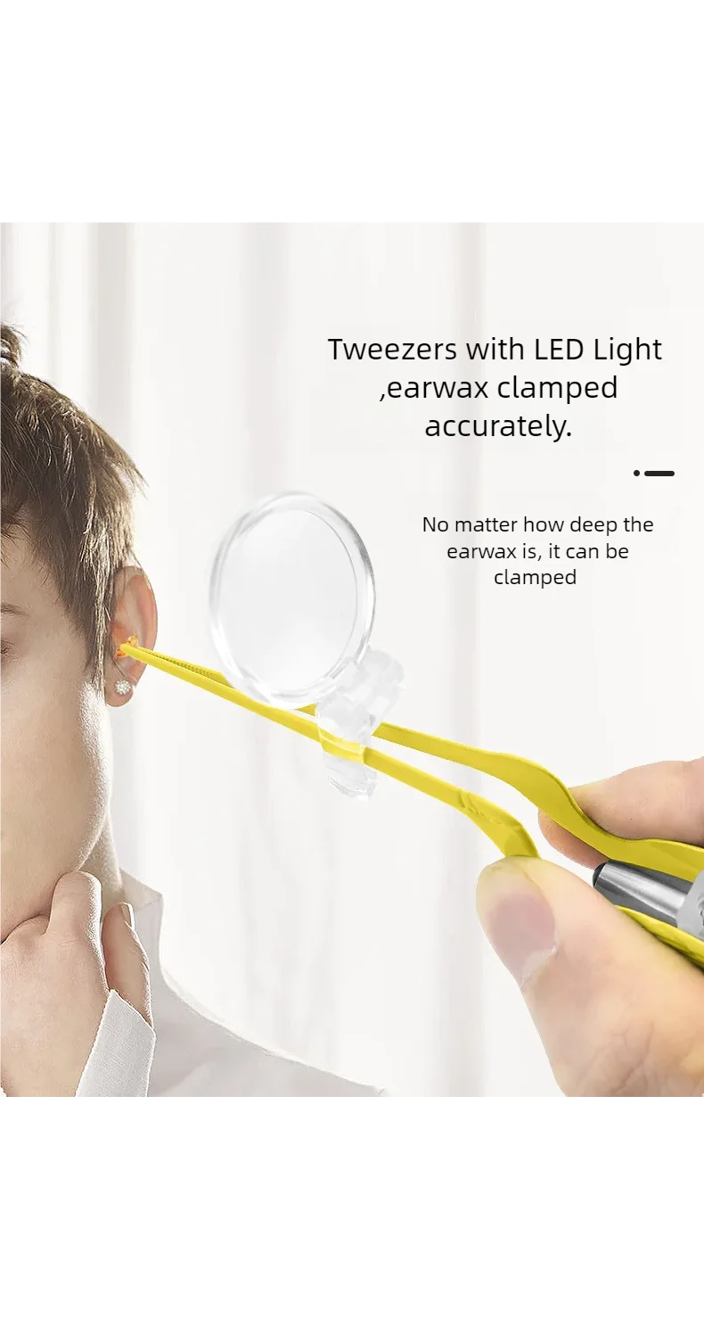 LED Ear Wax Removal Kit Ear Cleaner Tool Set - 12