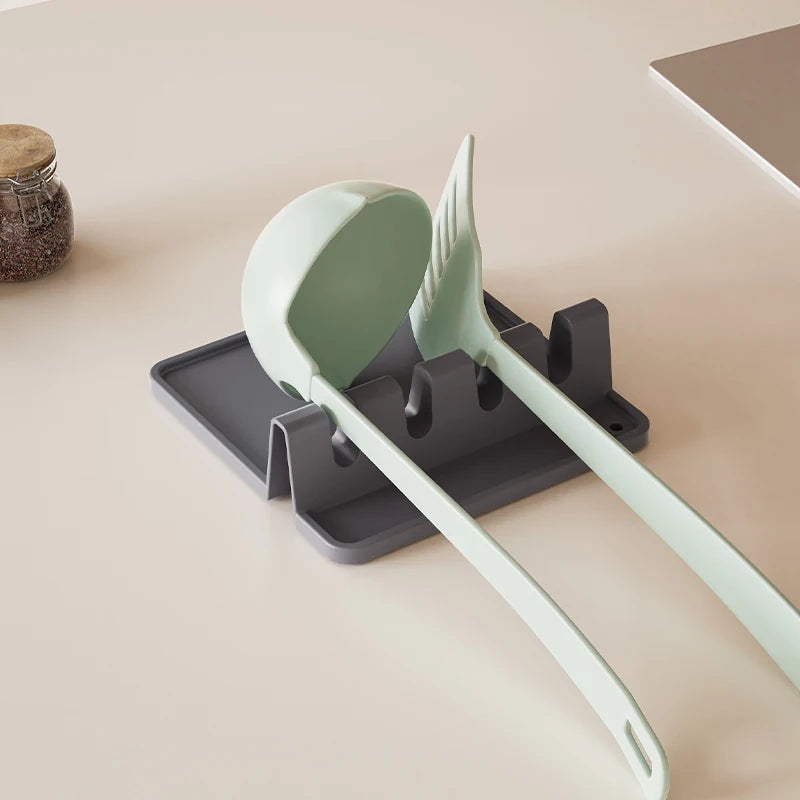 Silicone Utensil Rest Spoon Holder for Kitchen Counter Organizer