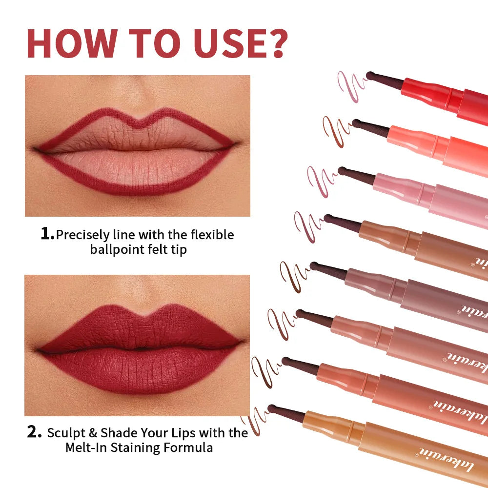 Lip Lingerie Lip Liner Stain Waterproof Long Lasting Pen - 6