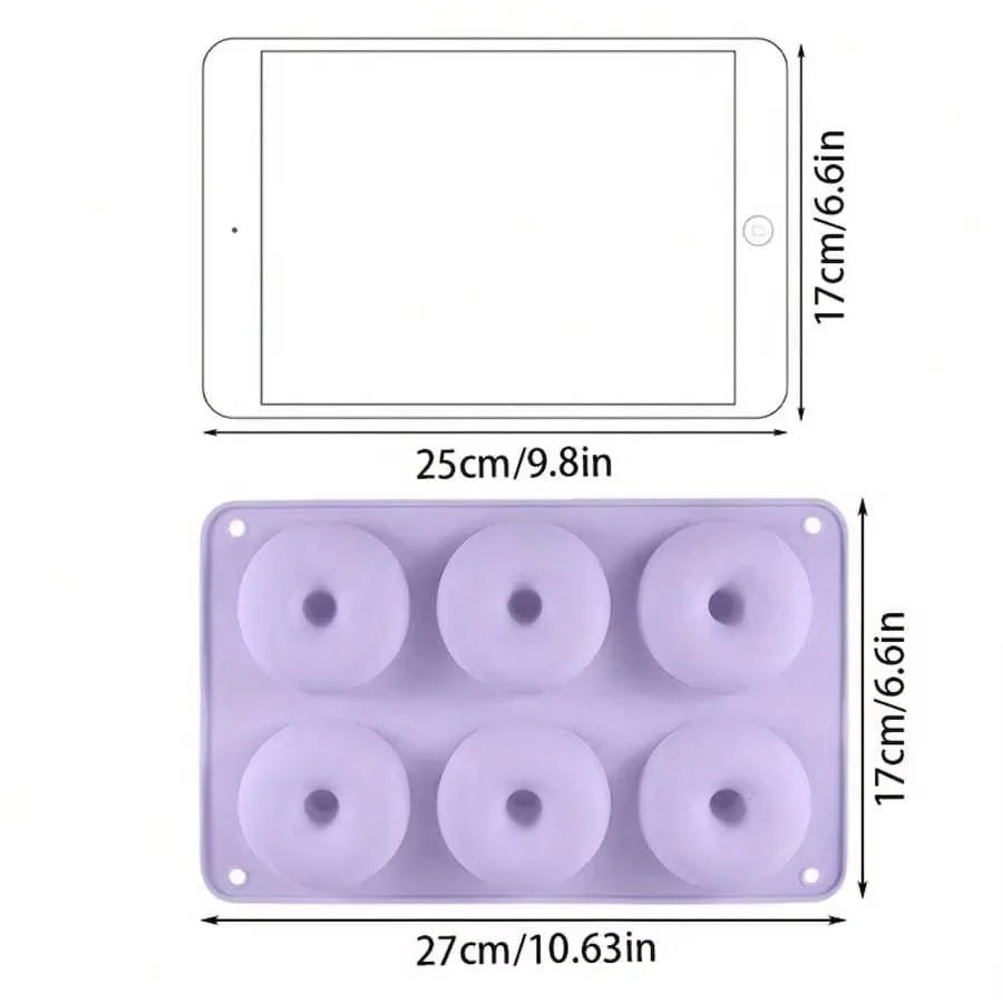 Silicone Donut Mold 6 Cavity Nonstick Baking Pan for Cakes and Pastries - 3