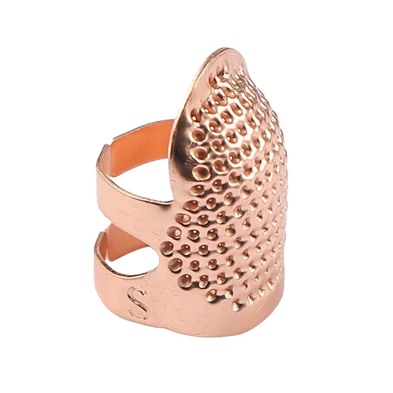 2PCS Vintage Adjustable Sewing Thimble Metal Finger Guard Needle Tool - 5