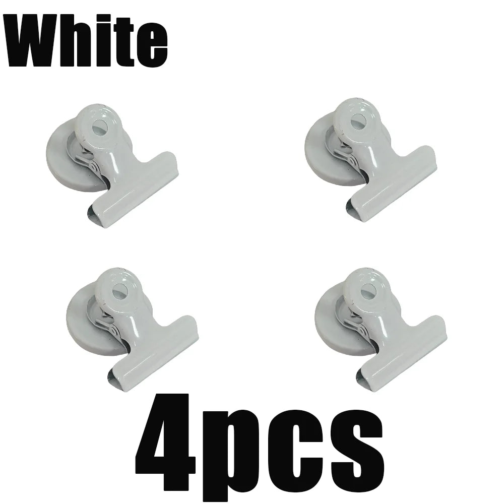 4pcs Magnetic Clips Set Strong Refrigerator Magnets for Notes and Photos