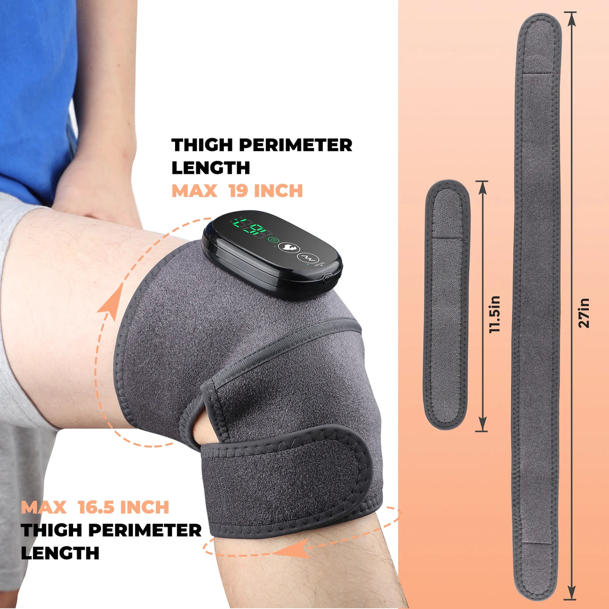 Cordless Heated Knee Massager and Heating Pad