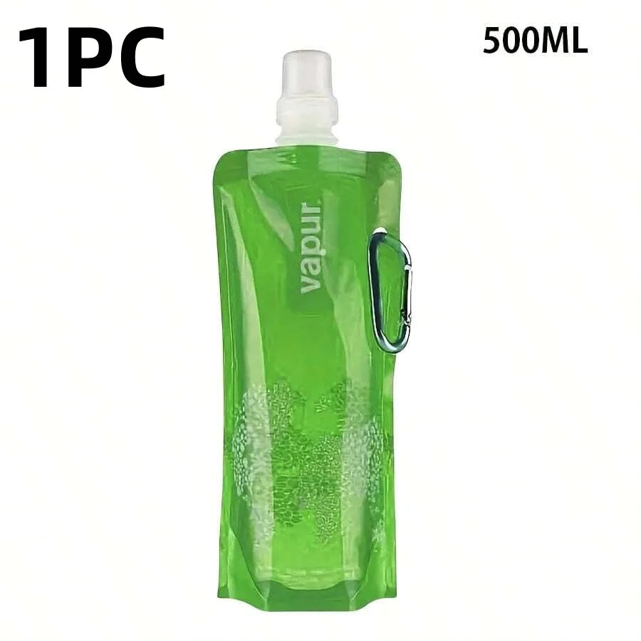 Portable Foldable Water Bag 500ml Soft Flask for Hiking and Camping - 10