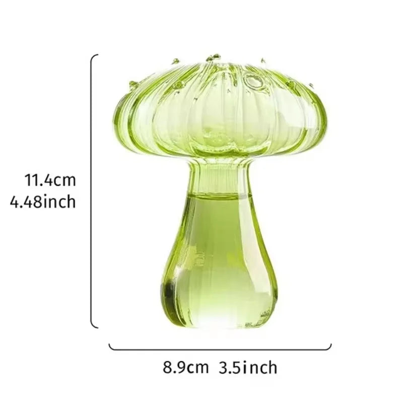 Creative Mushroom Glass Vase Hydroponic Plant Pot Desktop Decor - 14