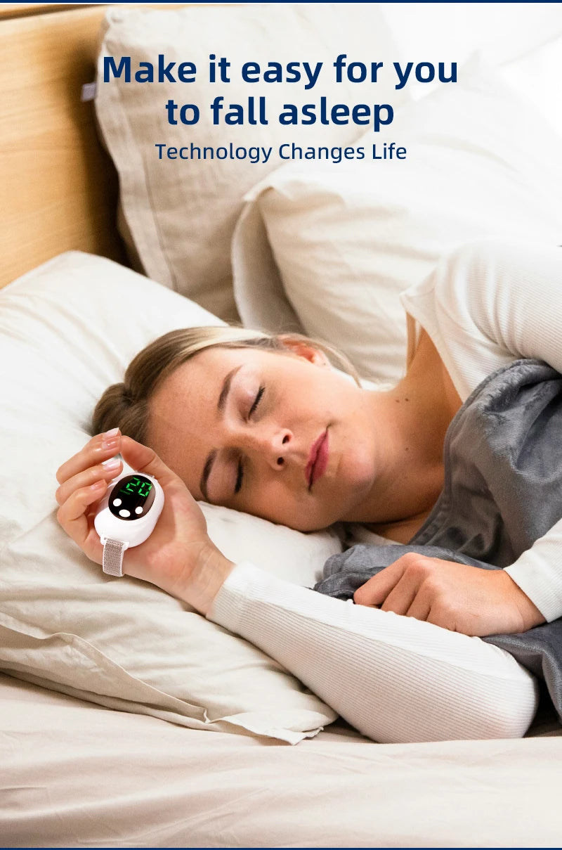 Microcurrent Sleep Aid Device EMS Insomnia Relief Palm Massager - 12