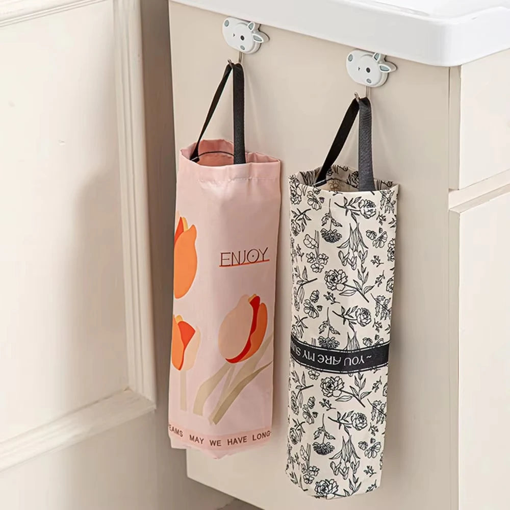 Wall Mounted Grocery Bag Dispenser Plastic Bag Storage Organizer Holder - 12