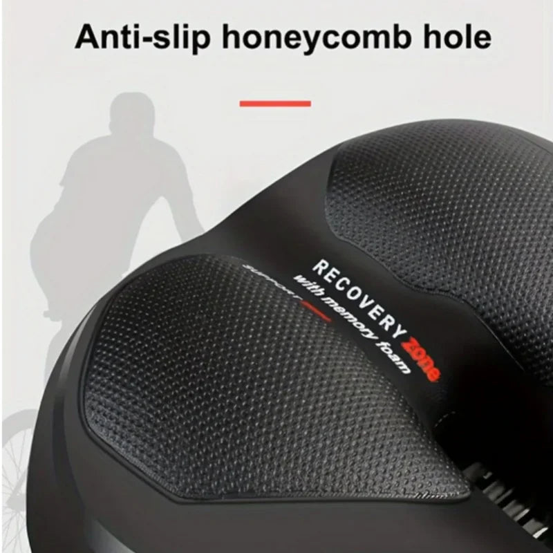Comfortable MTB Bike Saddle with Integrated Safety Warning Tail Light - 5