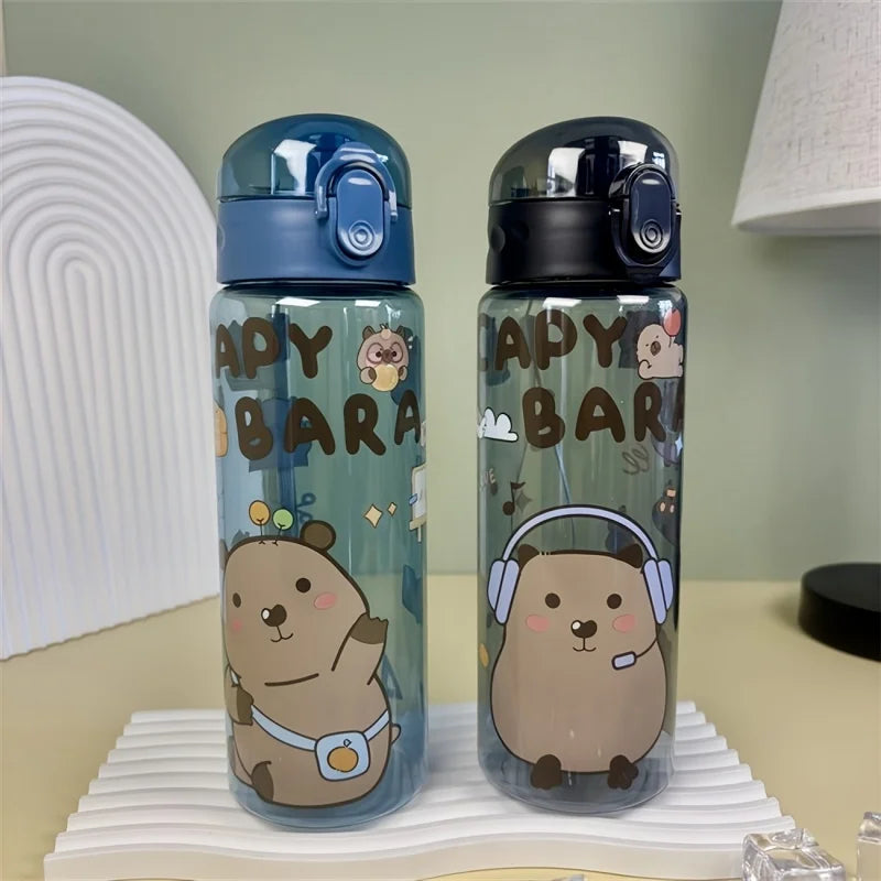 780ml Capybara Water Bottle Cute Cartoon Portable Leakproof Sports Cup