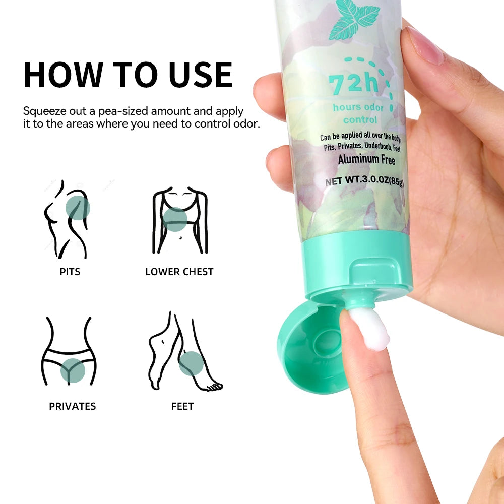 Mint Fragrance Long Lasting Odor Control Deodorant Cream - 5