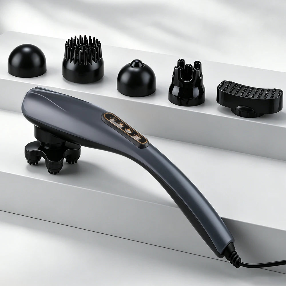 Electric Dolphin Handheld Back Neck and Body Muscle Massager Hammer - 6