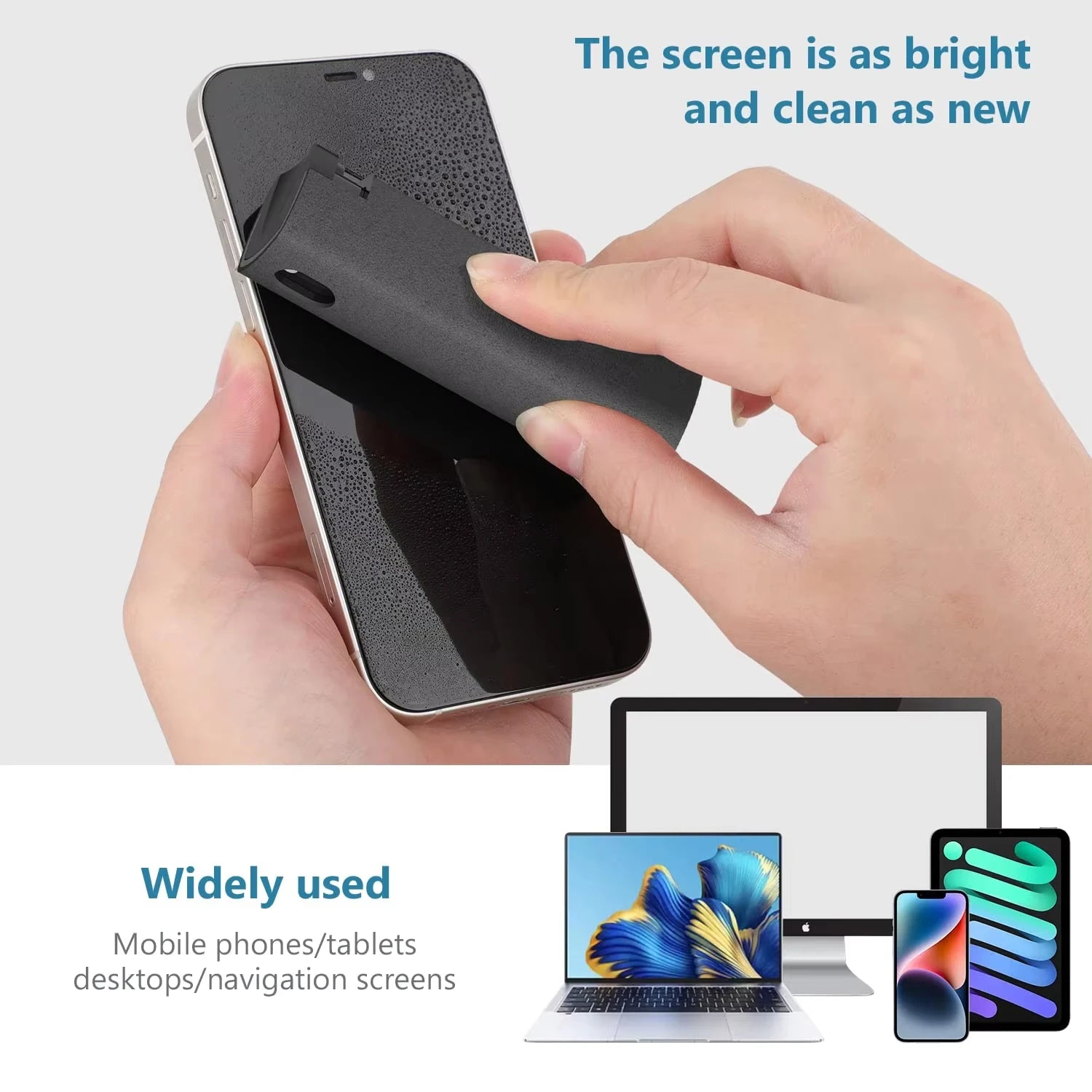 2 in 1 Screen Cleaner Spray and Microfiber Cloth for Phones and Tablets - 16