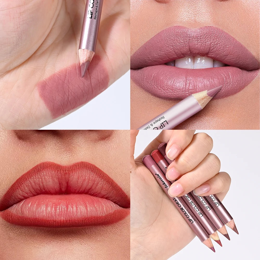 Matte Lip Pencil Waterproof Brown Lip Liner Stain
