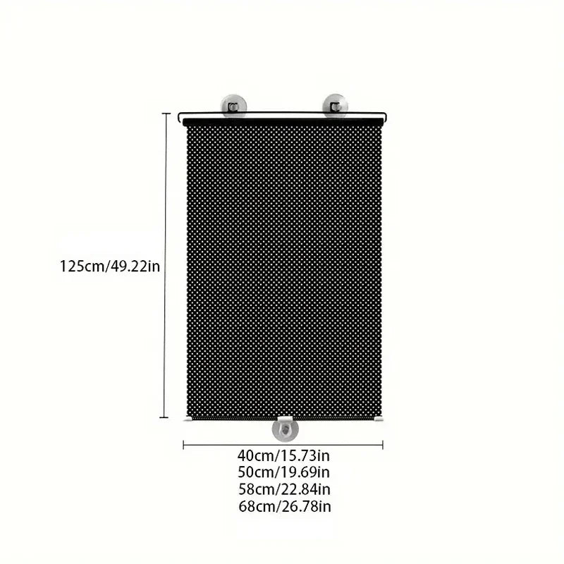 Retractable Window Sunshade Suction Cup Heat Insulation Blind