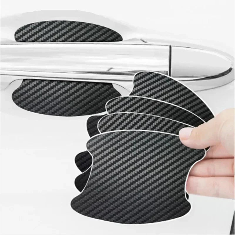 4PCS Car Door Handle Sticker Anti-Scratch Carbon Fiber Protector Film - 3