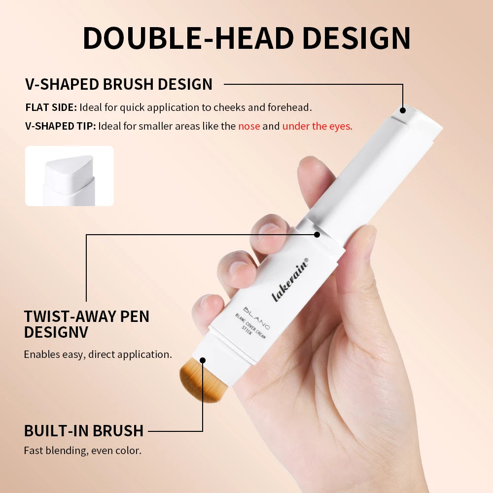 Dual-Ended Color Changing Foundation Stick Smooth Makeup Blending