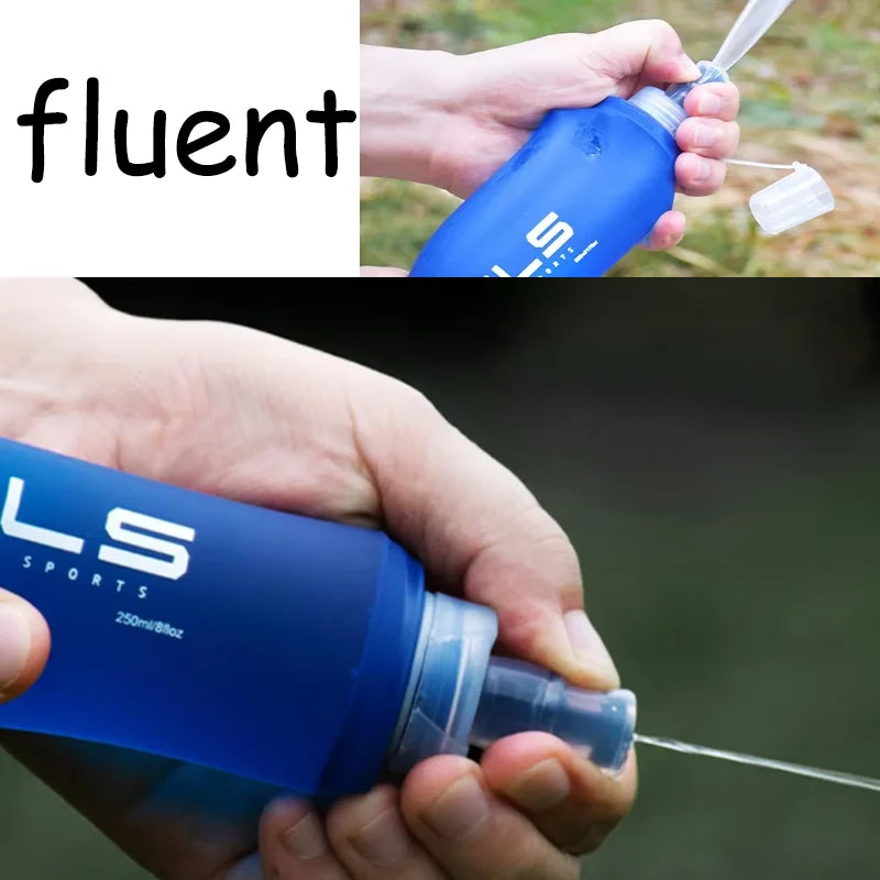 WRELS Collapsible Soft Water Bottle Running Hydration Flask Sport Bag - 4