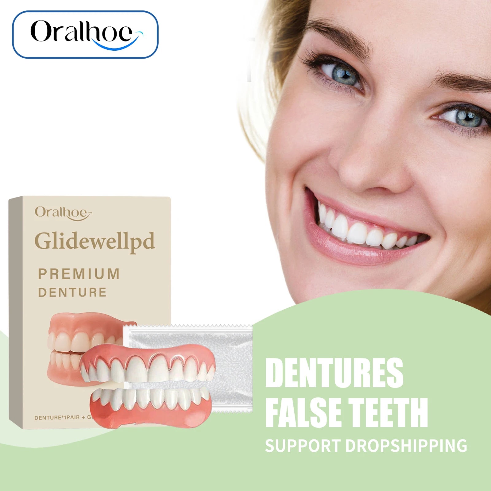Silicone False Teeth Dentures Flexible Cosmetic Denture Reliner Kit - 1