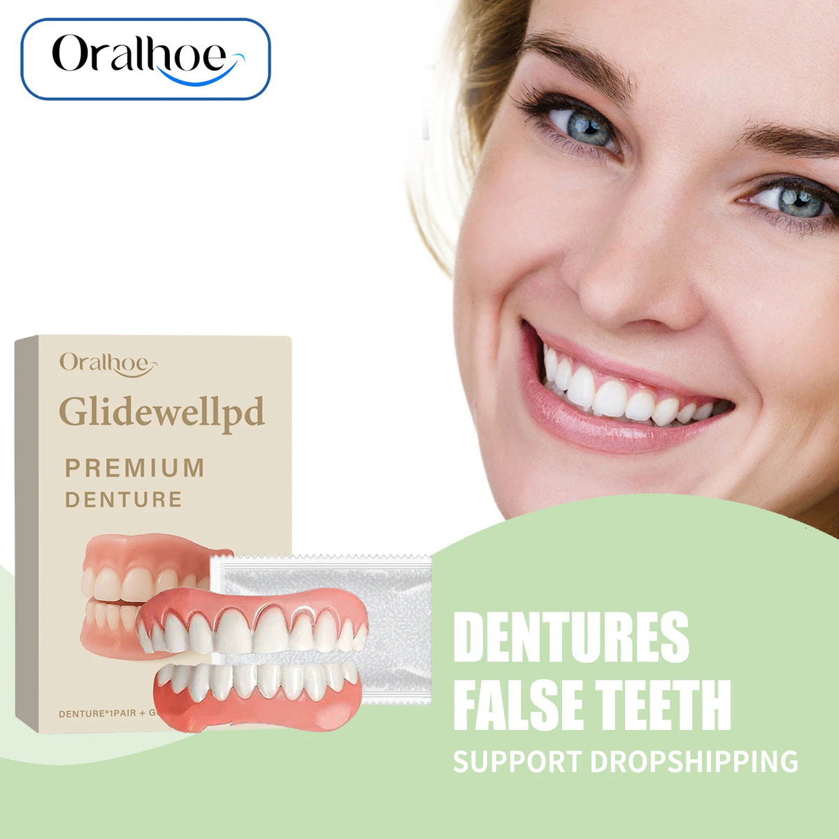 Silicone False Teeth Dentures Flexible Cosmetic Denture Reliner Kit