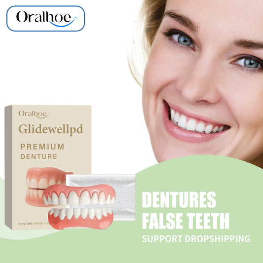 Silicone False Teeth Dentures Flexible Cosmetic Denture Reliner Kit