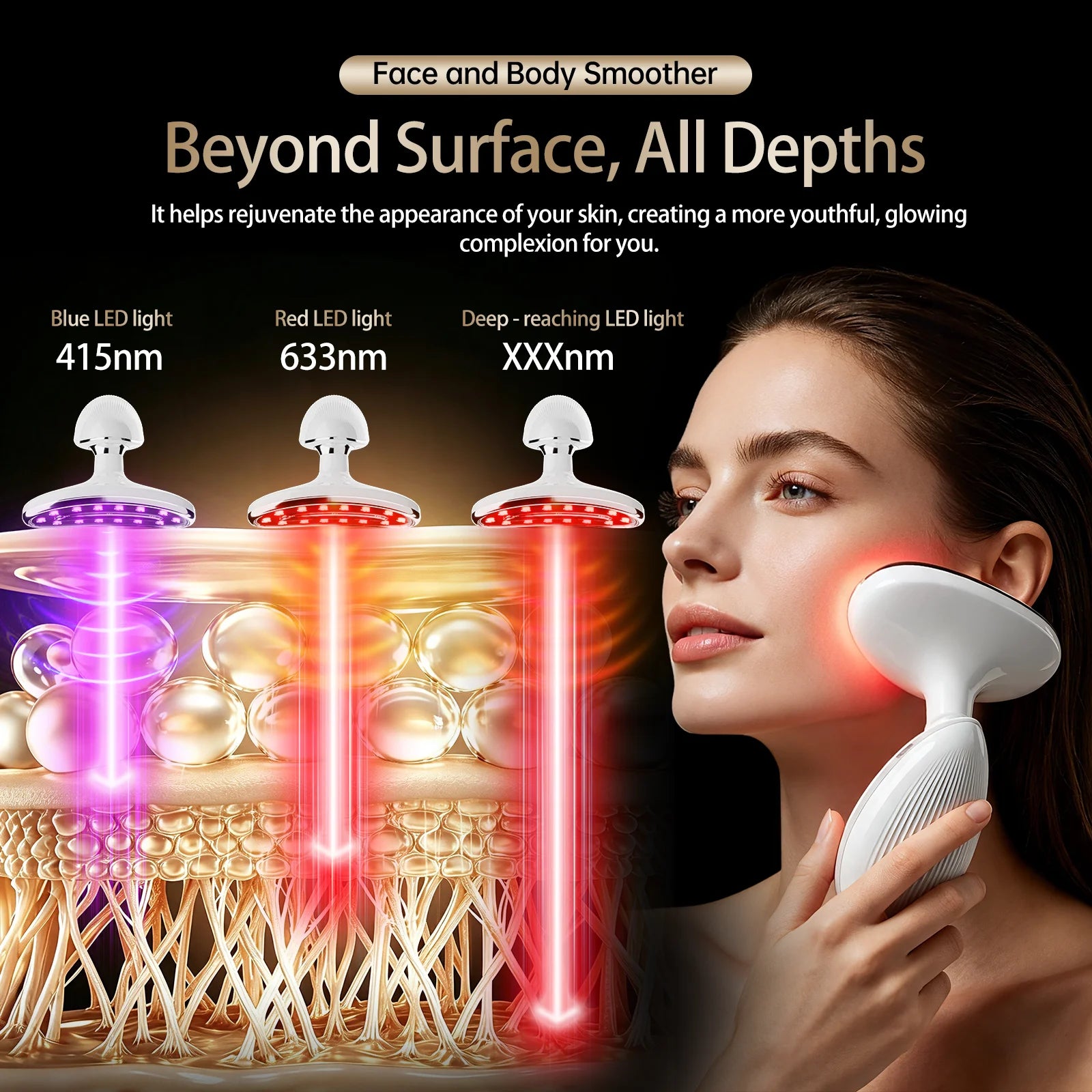LED Facial Sculpting Tool Skin Tightening & Body Contouring Device - 3