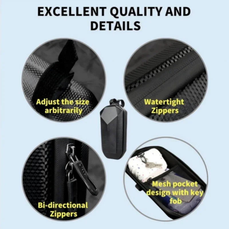 Waterproof Electric Scooter Bag Hard Shell Handlebar Storage Pouch 3L 4L