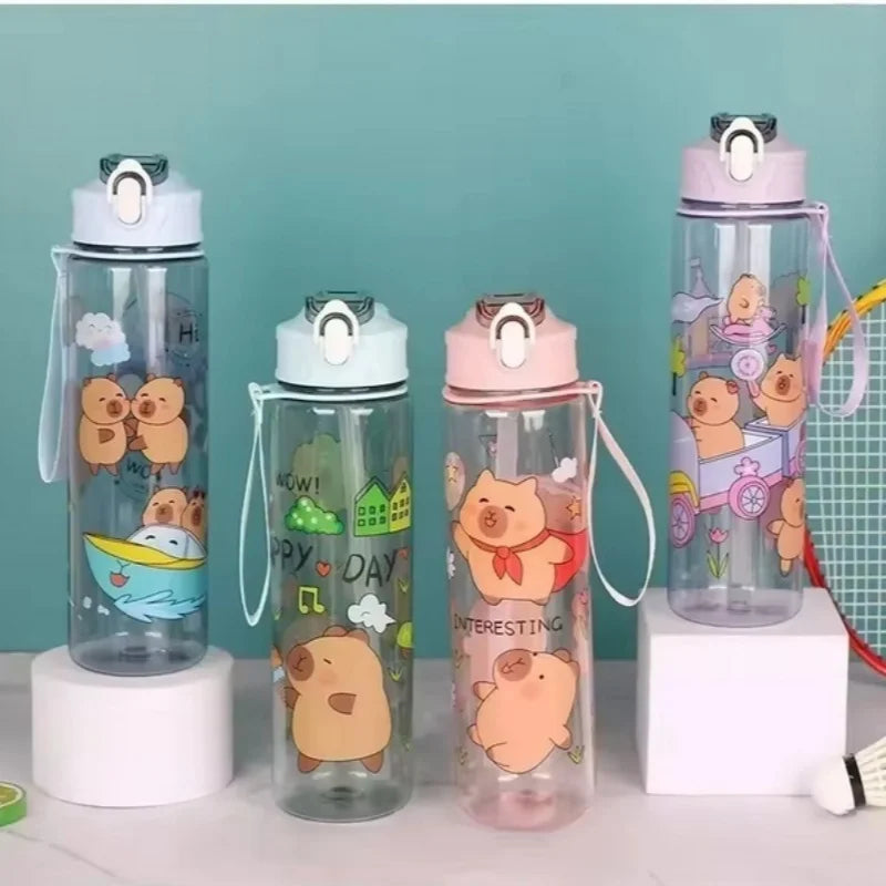 Capybara Water Bottle Leakproof Sippy Cup for Sports and Camping - 1